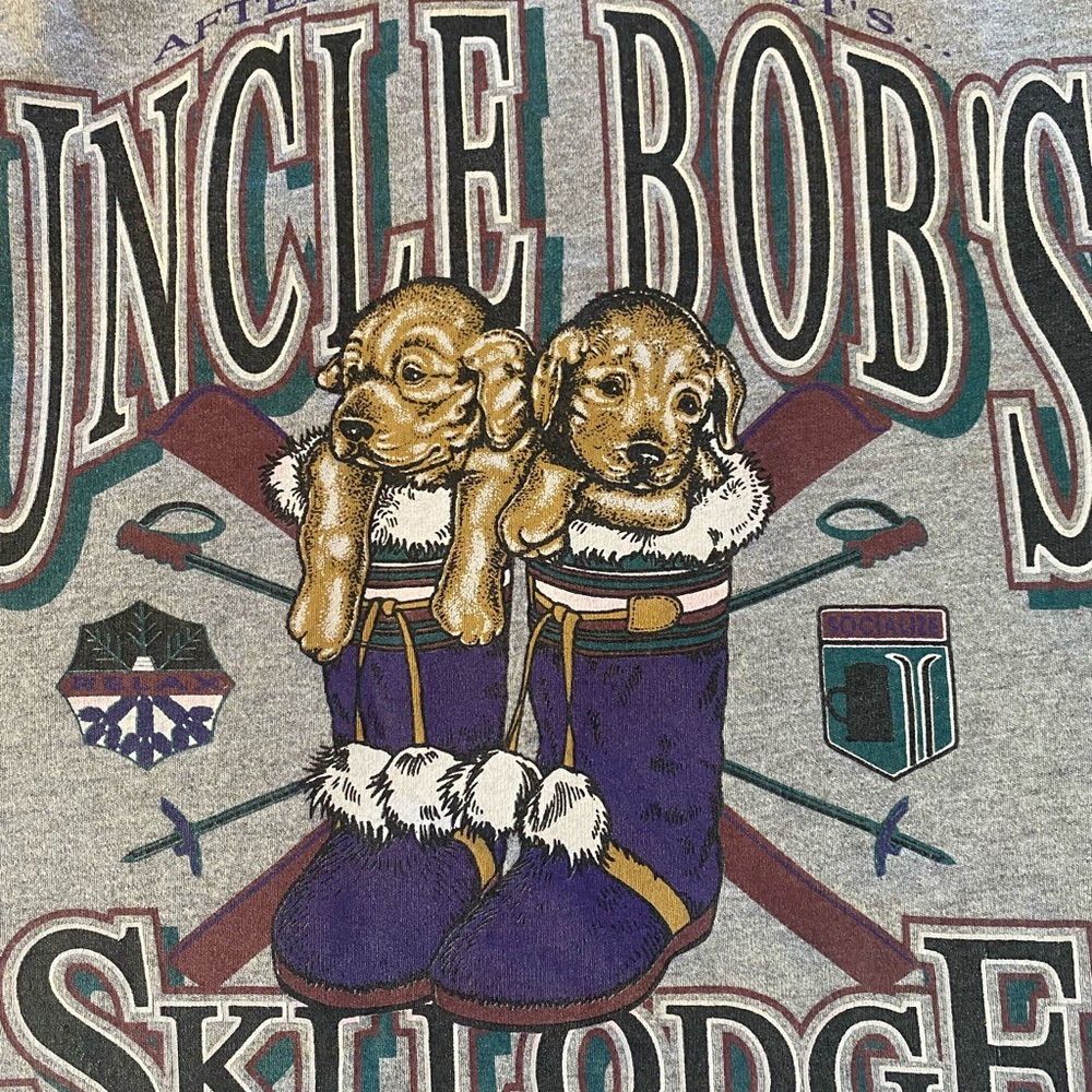 Large Sized Uncle Bobs Ski🎿Long sleeve tee ; Gray with that fantastic condition - Picture 2 of 8